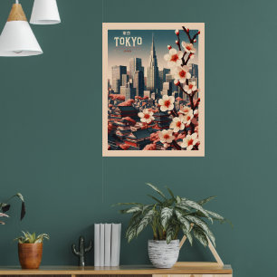 Tokio Japan reis vintage geschenken Poster
