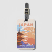 Tokio Japan Reiskunst Bagagelabel (Voorkant (verticaal))