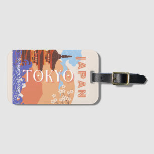 Tokio Japan Reiskunst Bagagelabel