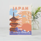 Tokio Japan Reiskunst Feestdagenkaart (Staand voorkant)