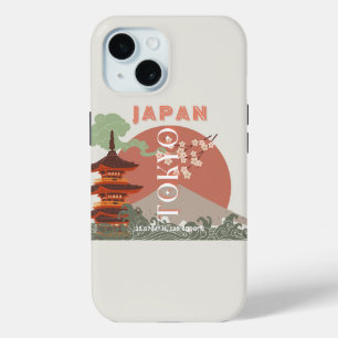 Tokio Japan Reiskunst, Retro Reiskunst iPhone 15 Case