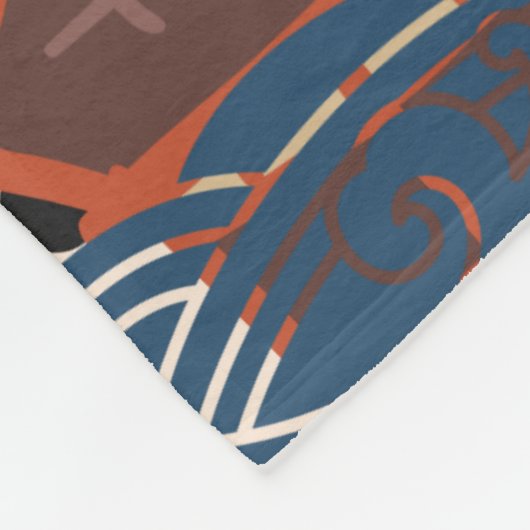 Tokio Japan Reiskunst, Retro Reiskunst Fleece Deken (Hoek)