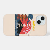 Tokio Japan Reiskunst, Retro Reiskunst iPhone 15 Case (Achterkant horizontaal)