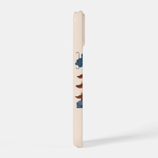 Tokio Japan Reiskunst, Retro Reiskunst iPhone 15 Case (Rechterkant)