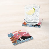 Tokio Japan Reiskunst, Retro Reiskunst Kartonnen Onderzetters (Insitu)