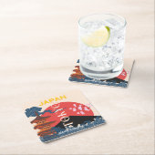 Tokio Japan Reiskunst, Retro Reiskunst Kartonnen Onderzetters (Insitu)