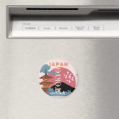 Tokio Japan Reiskunst, Retro Reiskunst Magneet (Insitu (Vaatwasser))