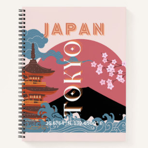 Tokio Japan Reiskunst, Retro Reiskunst Notitieboek