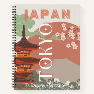 Tokio Japan Reiskunst, Retro Reiskunst Notitieboek