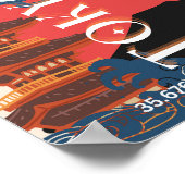 Tokio Japan Reiskunst, Retro Reiskunst Poster (Hoek)