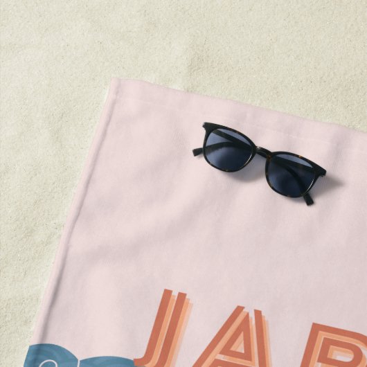 Tokio Japan Reiskunst, Retro Reiskunst Strandlaken (In situ)