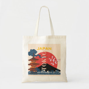 Tokio Japan Reiskunst, Retro Reiskunst Tote Bag