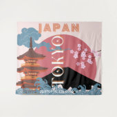 Tokio Japan Reiskunst, Retro Reiskunst Wandkleed (Voorkant (horizontaal))