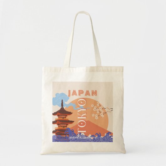 Tokio Japan Reiskunst Tote Bag (Voorkant)