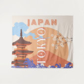 Tokio Japan Reiskunst Wandkleed (Voorkant (horizontaal))