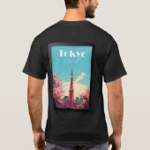 Tokio Japan Reisposter T-shirt (Achterkant)