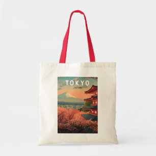 Tokio Japan Reizen Kunst Vintage Tote Bag