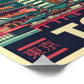 Tokio Japan reizen RETRO geschenken Poster (Hoek)