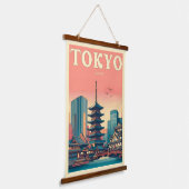 Tokio Japan reizen RETRO magnitic card geschenken Hangend Wandkleed (Gebogen)