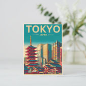 Tokio Japan reizen vintage geschenken  Briefkaart (Staand voorkant)