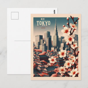 Tokio Japan reizen vintage geschenken Briefkaart