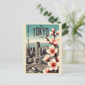 Tokio Japan reizen vintage geschenken Briefkaart (Staand voorkant)