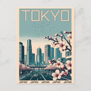 Tokio Japan reizen vintage geschenken Briefkaart
