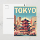 Tokio Japan reizen vintage geschenken Briefkaart (Voorkant / Achterkant)