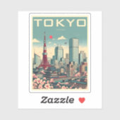 Tokio Japan reizen vintage geschenken Sticker (Vel)