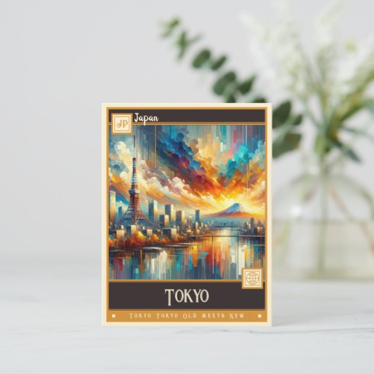 Tokio, Japan |  schilderij Briefkaart (Staand voorkant)