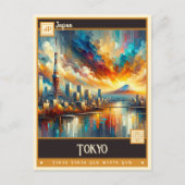 Tokio, Japan |  schilderij Briefkaart (Voorkant)