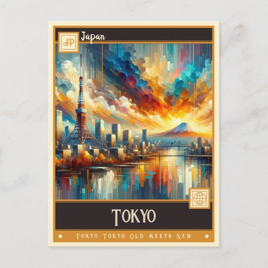 Tokio, Japan |  schilderij Briefkaart (Voorkant)