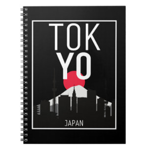 Tokio Japan Silhouet Mount Fuji Notitieboek