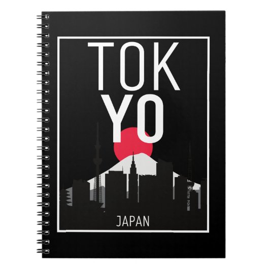 Tokio Japan Silhouet Mount Fuji Notitieboek (Voorkant)