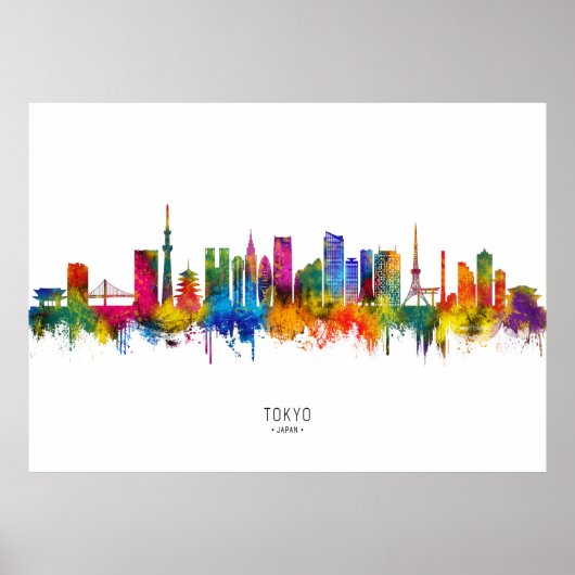 Tokio Japan Silhouet Poster (Voorkant)