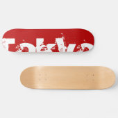 Tokio - Japan - Skateboard met rode kleur en witte (Horizontaal)