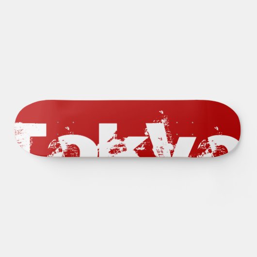 Tokio - Japan - Skateboard met rode kleur en witte (Horizontaal)