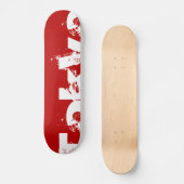Tokio - Japan - Skateboard met rode kleur en witte (Voorkant)