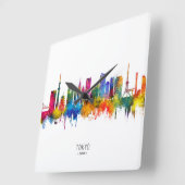 Tokio Japan Skyline Vierkante Klok (Hoek)