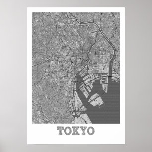 Tokio - Japan - Stadskaart Poster