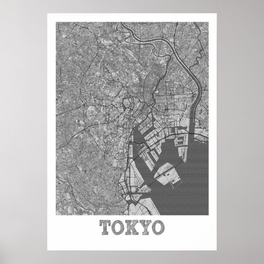 Tokio - Japan - Stadskaart Poster (Voorkant)