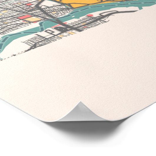 Tokio - Japan - Stadskaart Poster (Hoek)