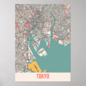 Tokio - Japan - Stadskaart Poster (Voorkant)