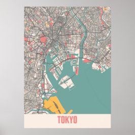Tokio - Japan - Stadskaart Poster