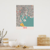 Tokio - Japan - Stadskaart Poster (Keuken)