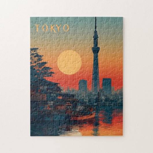 Tokio Japan vintage Legpuzzel (Verticaal)