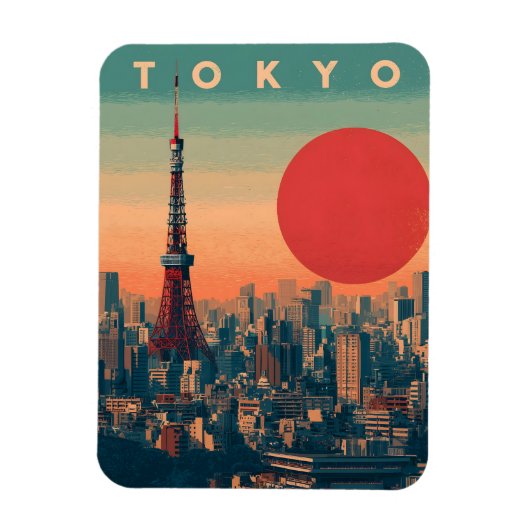 Tokio Japan vintage Magneet (Verticaal)