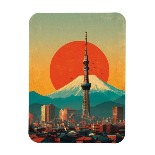 Tokio Japan vintage Magneet (Verticaal)