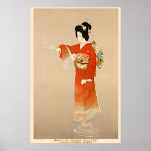 Tokio Japan Vintage Reisposter - IngelijstNiet ing Poster
