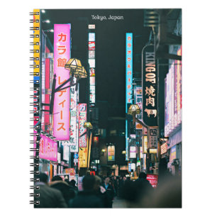Tokio, Japanse foto van de nachtfoto Notitieboek
